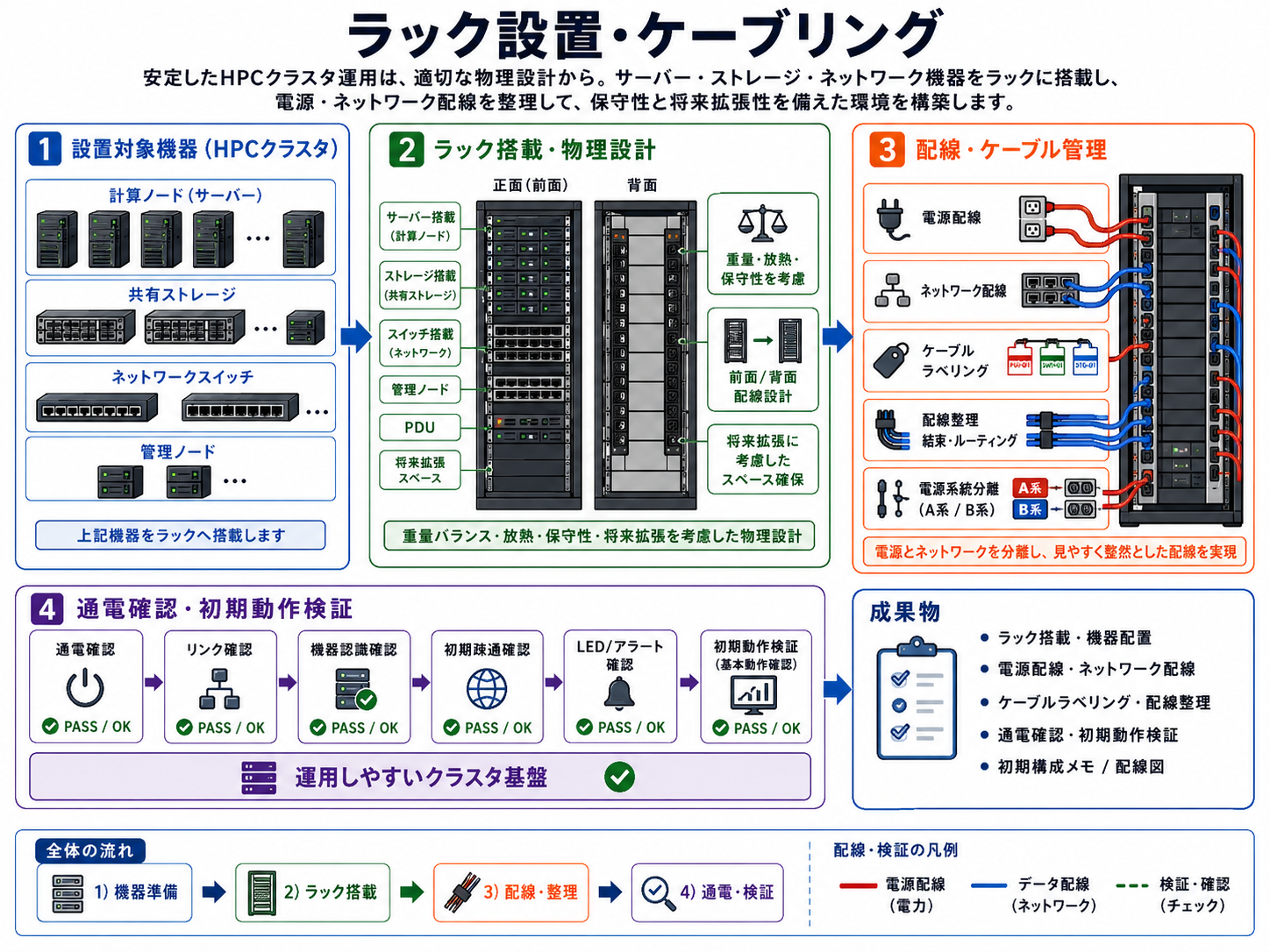 ラック設置・ケーブリング