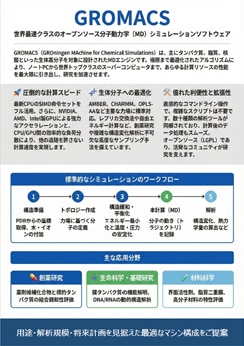 カタログ画像：分子動力学計算用ソフト 「GROMACS」推奨PC