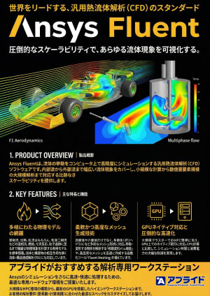 カタログ画像：汎用熱流体解析(CFD)ソフトウェア 「Ansys Fluent」推奨PC